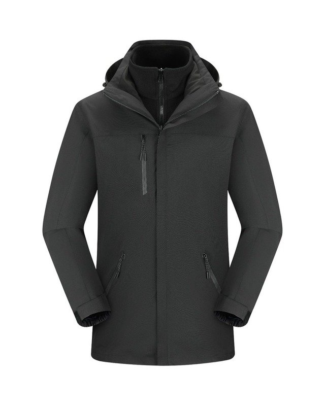 Y082408 Couple Fleece-Lined Hardshell in Black