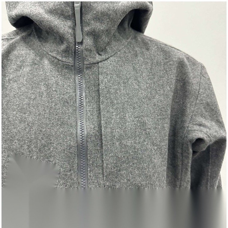 Y065208 Couple Wool Hoody Jacket construction detail 2