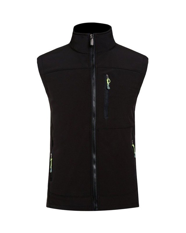 Y032012 Outdoor Softshell Vest in Black