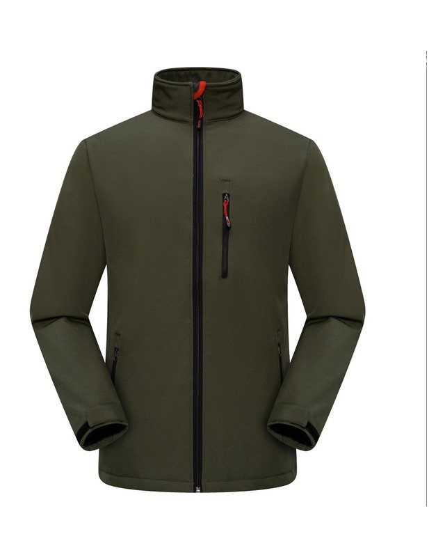 Y025014 Stand-Collar Softshell in Army Green