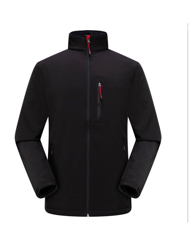 Y025014 Stand-Collar Softshell in Black