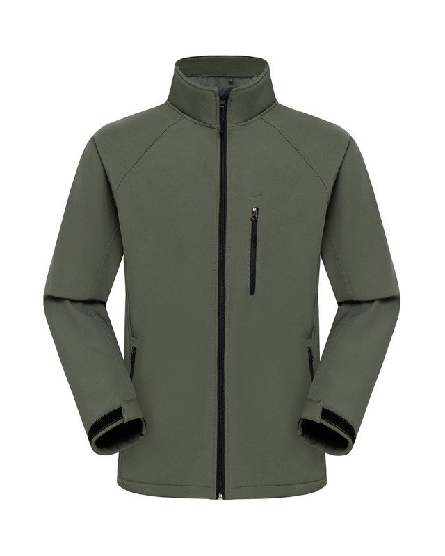 Y025025 Stand-Collar Softshell in Army Green