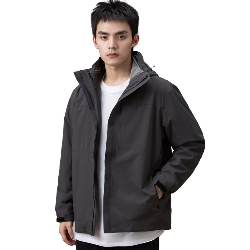 PT-3N1-11 3-in-1 Mountain Jacket (Fleece Liner) in Charcoal