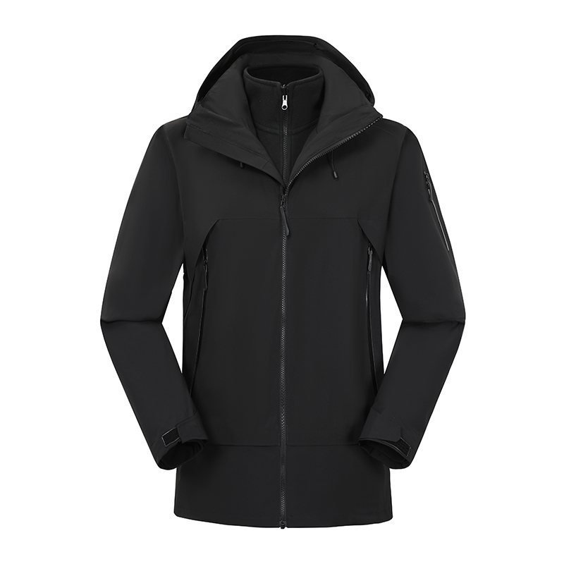 PT-3N1-02 3-in-1 Two-Piece Jacket (Fleece Liner) in Black