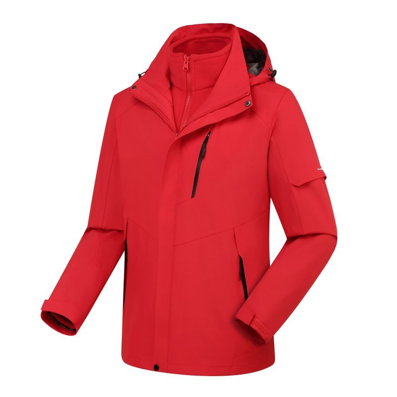 PT-3N1-05 3-in-1 Two-Piece Jacket, Taped (Fleece Liner) in Red