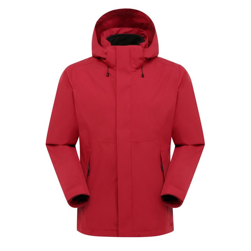 PT-HS-04 Alpine 3L Hardshell Jacket in Bordeaux Red