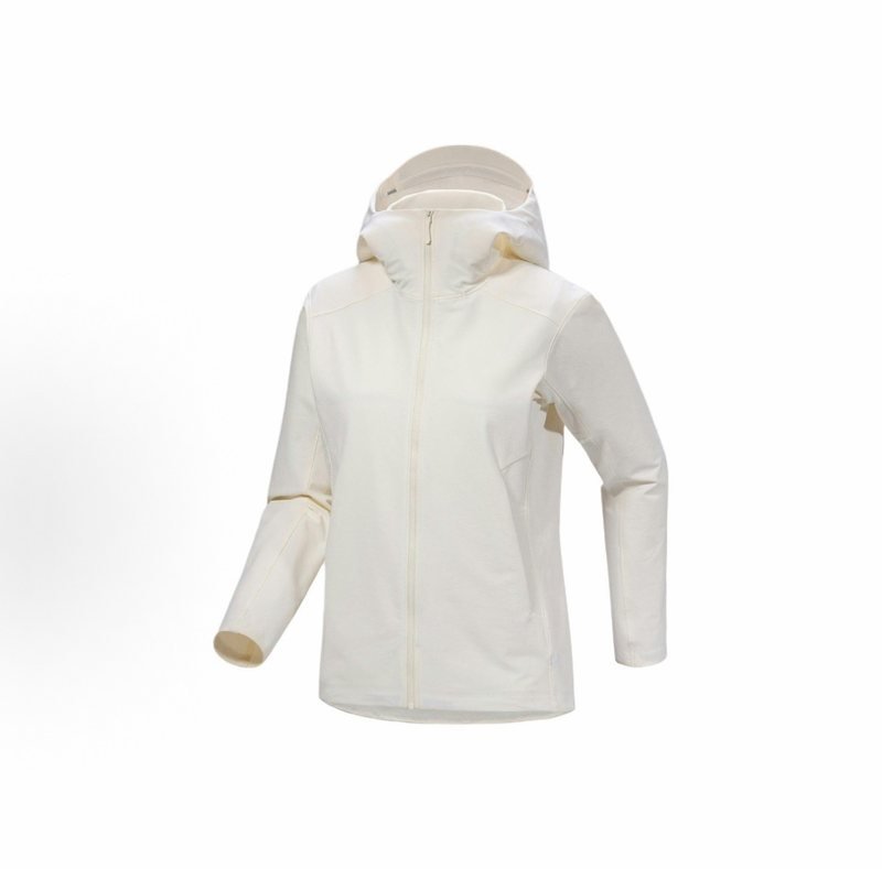 PT-JK-11 Women's Stretch Softshell Hoody in Ivory