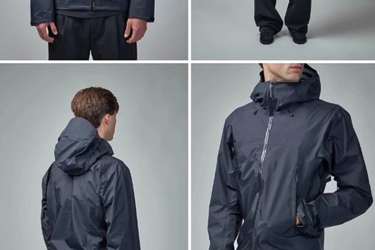Navy hardshell jacket shown from six angles - Custom Jacket Few Hundred Pieces Per Color: Complete 2026 Guide