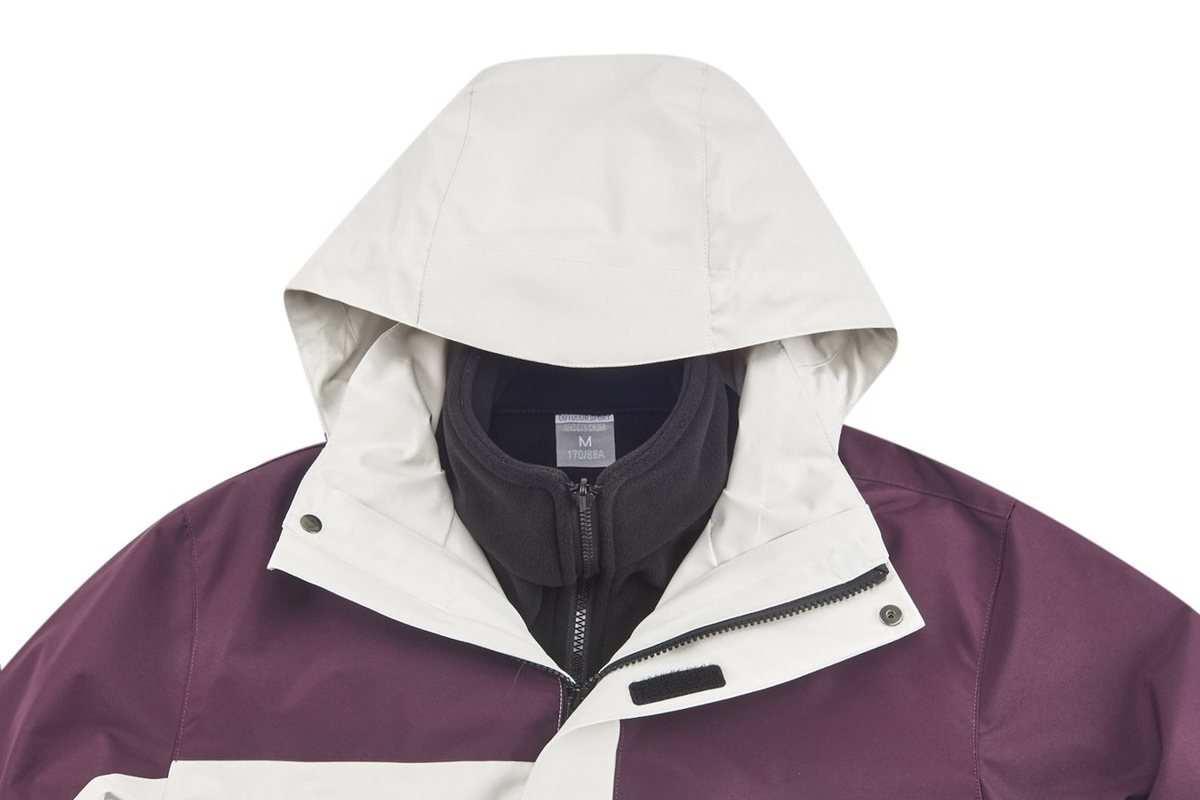 Cream and burgundy colour-blocked 3-in-1 jacket - Workwear Rain Jacket Reflective Trim Manufacturer (2026 Guide)