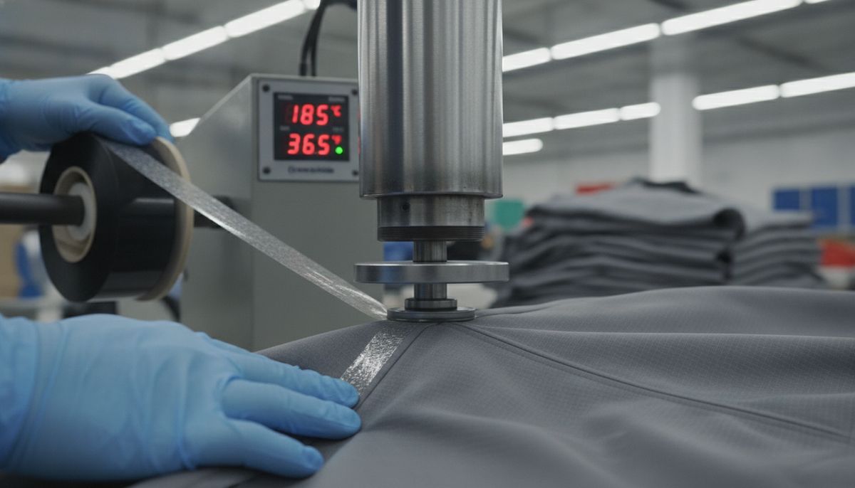 Seam tape bonding process waterproof jacket manufacturing quality control